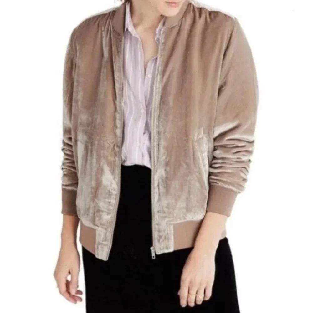 Madewell‎ velour jacket Womens Size Small. Fall Soft Cozy